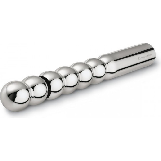 Фаллоимитатор MYSTIM Bal(L)Zac с электростимуляцией, рифлёный (блок питания отдельно) 46120